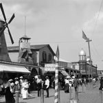 The Rockaway boardwalk continued to be popular in the early part of the twentieth century. Seen here in 1900 is an establishment called âYe Olde Millââperhaps built to give visitors a sense of âold Queens,â which had experienced significant changes in the past decade.